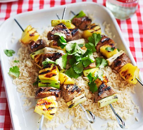 Brochettes d'ananas et de porto