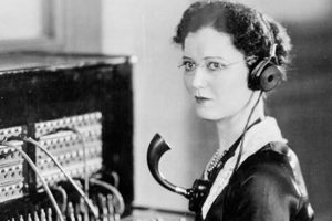 Celebrates the world of telephone operators. It was a very important job for many decades. Today, the position has been eliminated being replaced by automation in telephone systems. Can you imagine what Emma would think about today's cell phone world!?