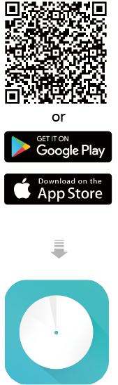 Scan onderstaande QR-code of ga naar Google Play of de Apple App Store om de Deco-app te downloaden