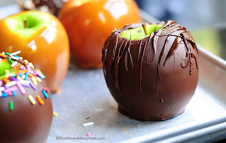 Receta de manzana con caramelo de chocolate de Pinterest