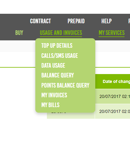 Invoices on www.hitsmobile.es