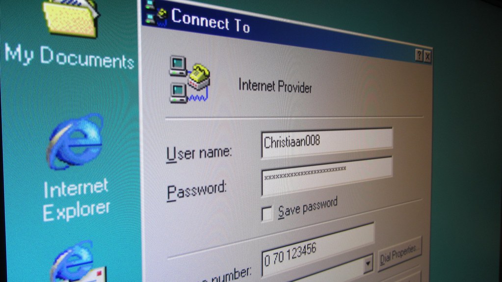What was known as Dial up and the speed of 56 Kbps or 0.056 Mbps, your computer basically made a phone call in to a server that connected to the internet.