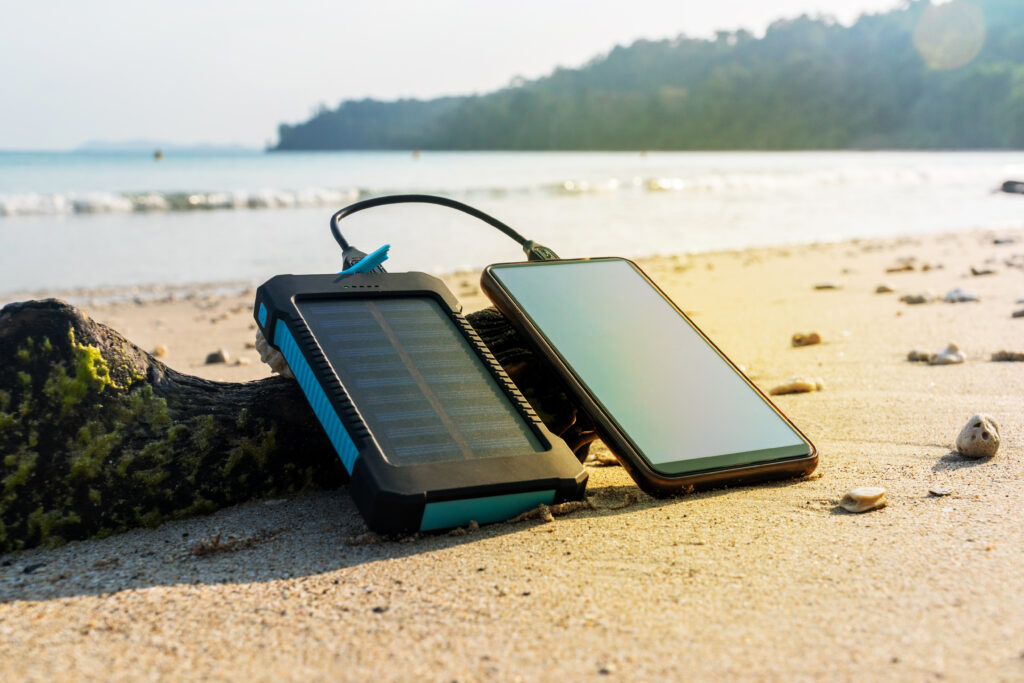 A solar charger is a device which uses sunlight - of which we have plenty in Spain even in winter - to generate electricity. 